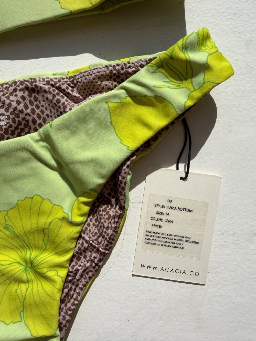 Acacia Womens Paisley Top & Zuma Bottom Bikini Set Size M Lena Print Stretch Fab - Picture 2 of 5